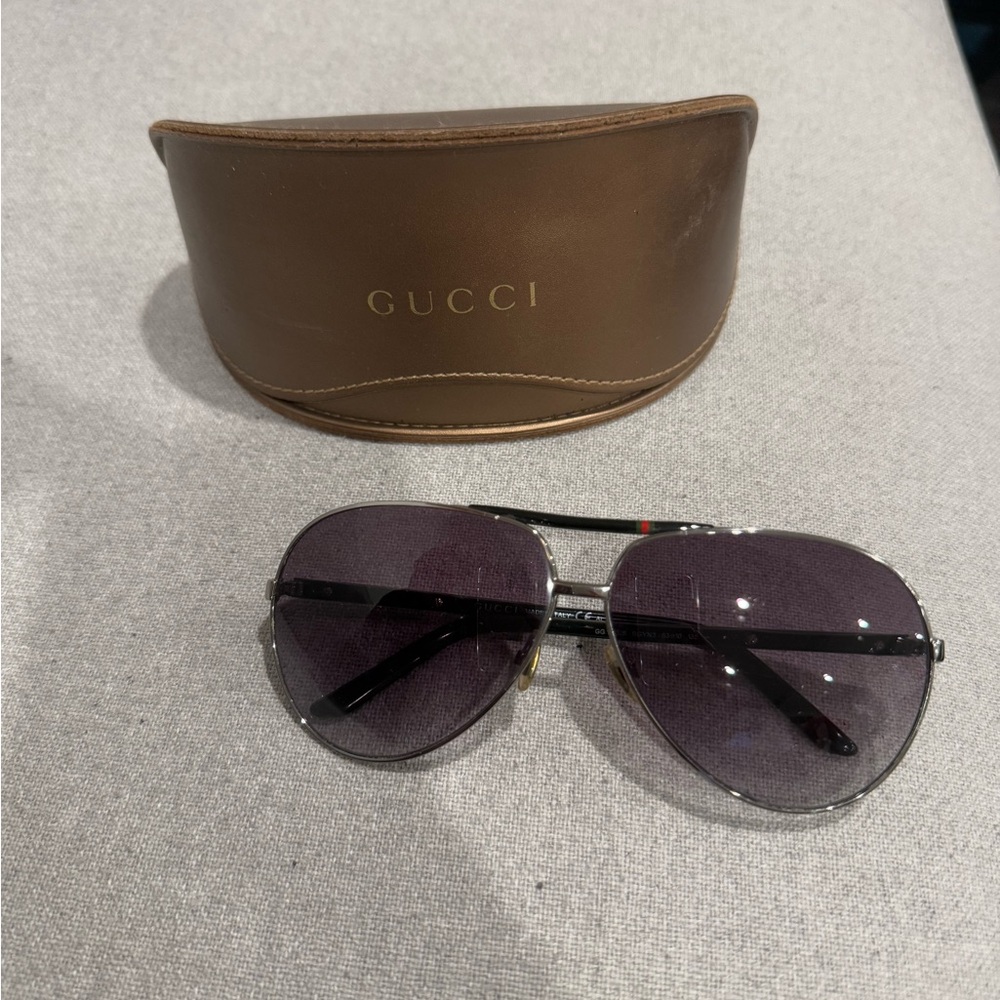 Gucci Aviator Sunglasses with Case